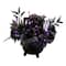 19" Bad to the Bone LED Halloween Centerpiece in Black Cauldron